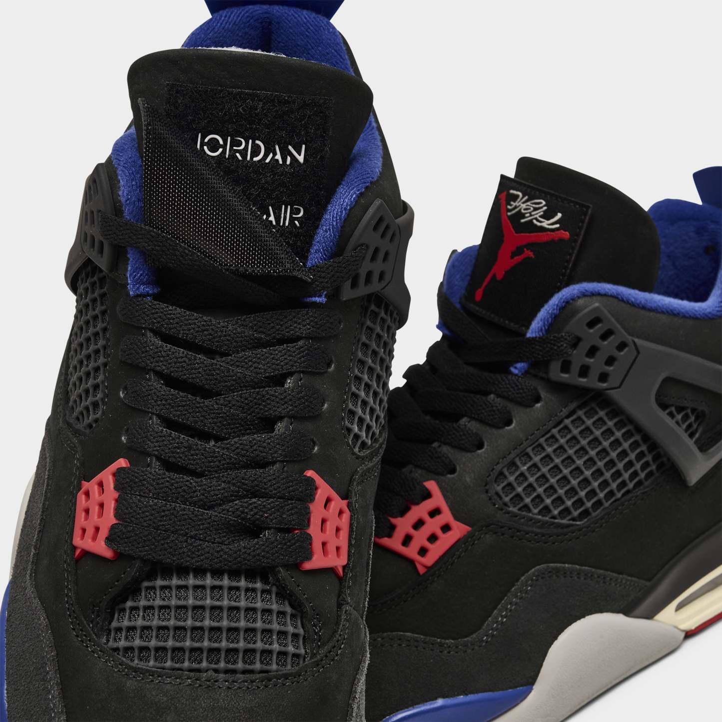 Jorqdfdan 4 Retro Black / Fire Red - Deep Royal Blue