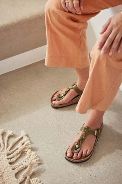 Gizeh Braided | Oiled Leather | Olive