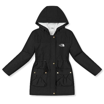 Manteau d'hiver mi-long épais et chaud doublé en fausse laine d'agneau pour femme