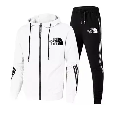The Noqdfrth Face-Men's Fashion Zip-Up Top Hoodie Trendy Sports Pants