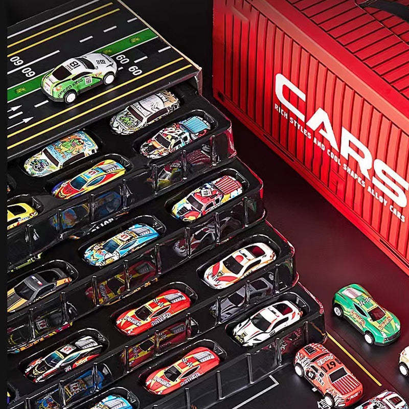 🎅Promozione di Natale: 49% DI SCONTO🎁48 mini auto pull-back con set garage integrato