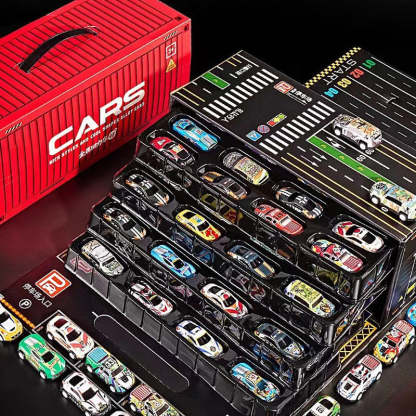 🎅Promozione di Natale: 49% DI SCONTO🎁48 mini auto pull-back con set garage integrato