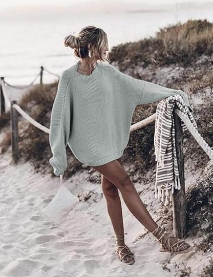 Women's Oversized Batwing Sleeve Sweater