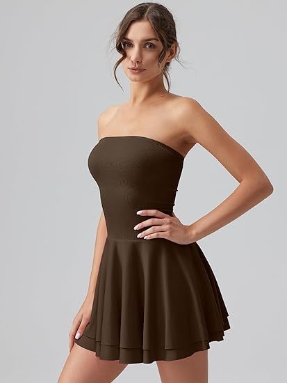 Women's waist ruffled tight dress