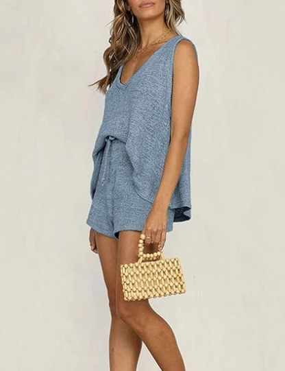 women's vest sweater two piece suit