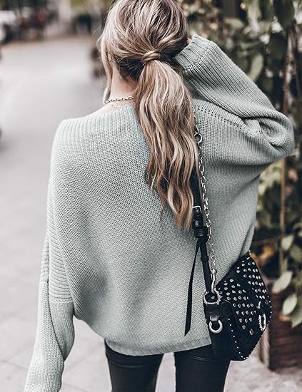 Women's Oversized Batwing Sleeve Sweater