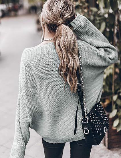 Women's Oversized Batwing Sleeve Sweater