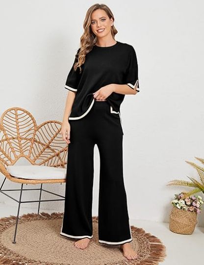 women's knitted two-piece sweater suit