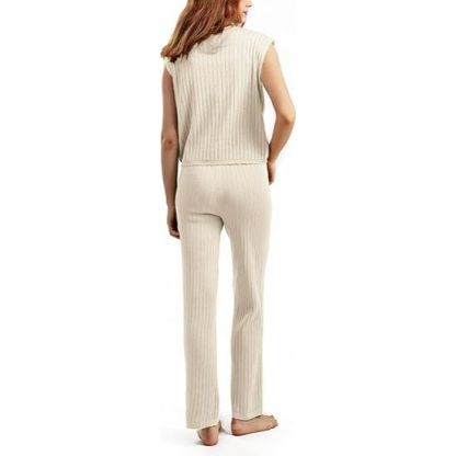 Women's sleeveless vest wide-leg pants casual two-piece suit sportswear