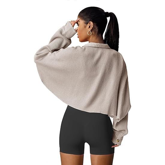 Women's Cropped Waffle Jacket