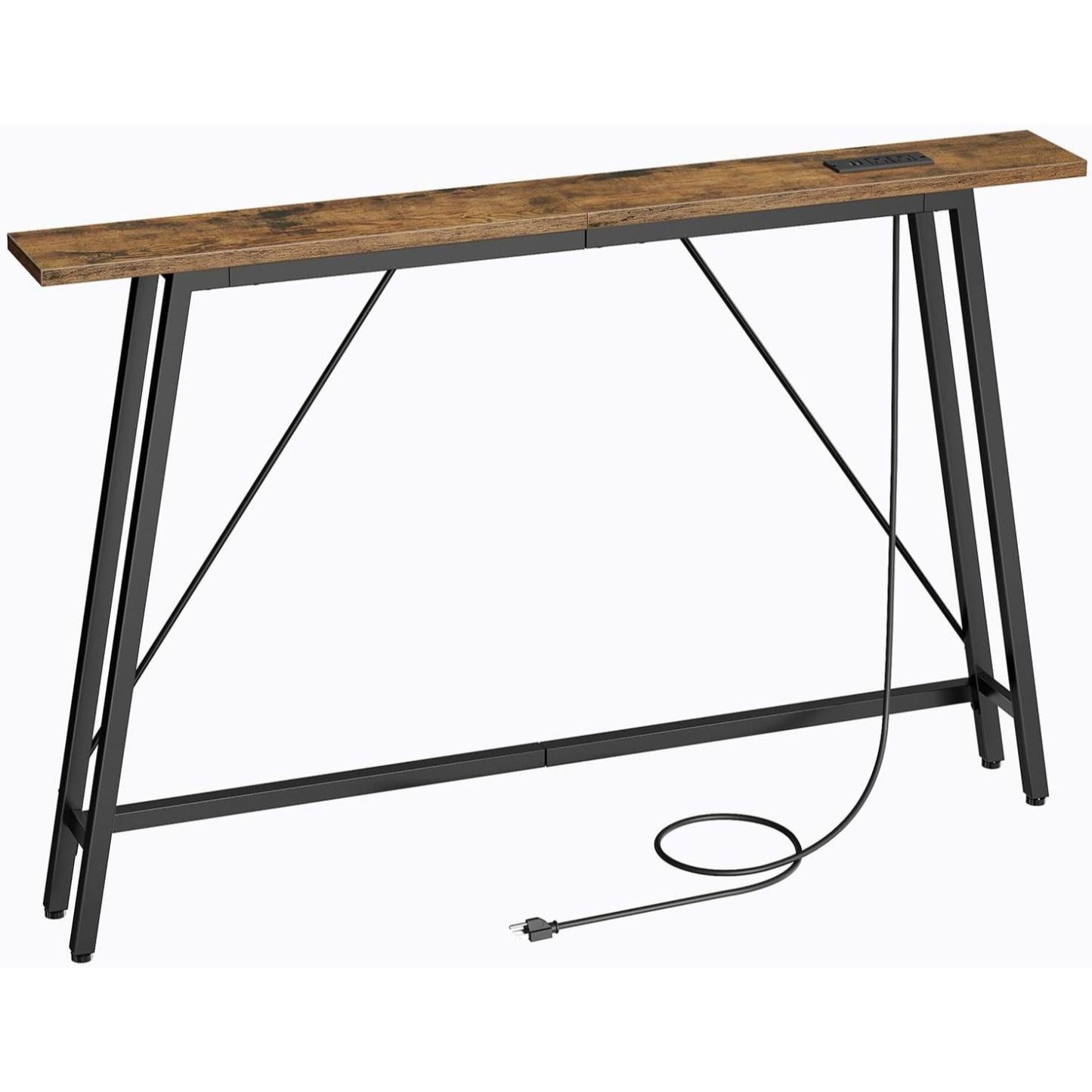 Slim console table with power outlet