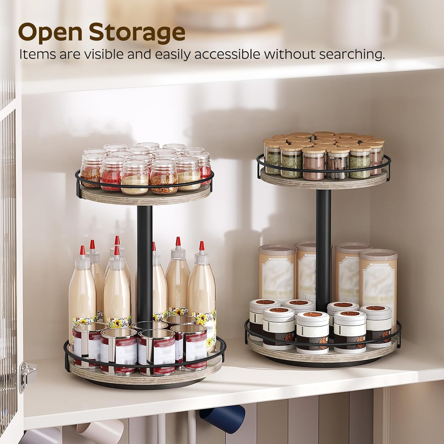 2-Tier Rotating Lazy  Spice Rack