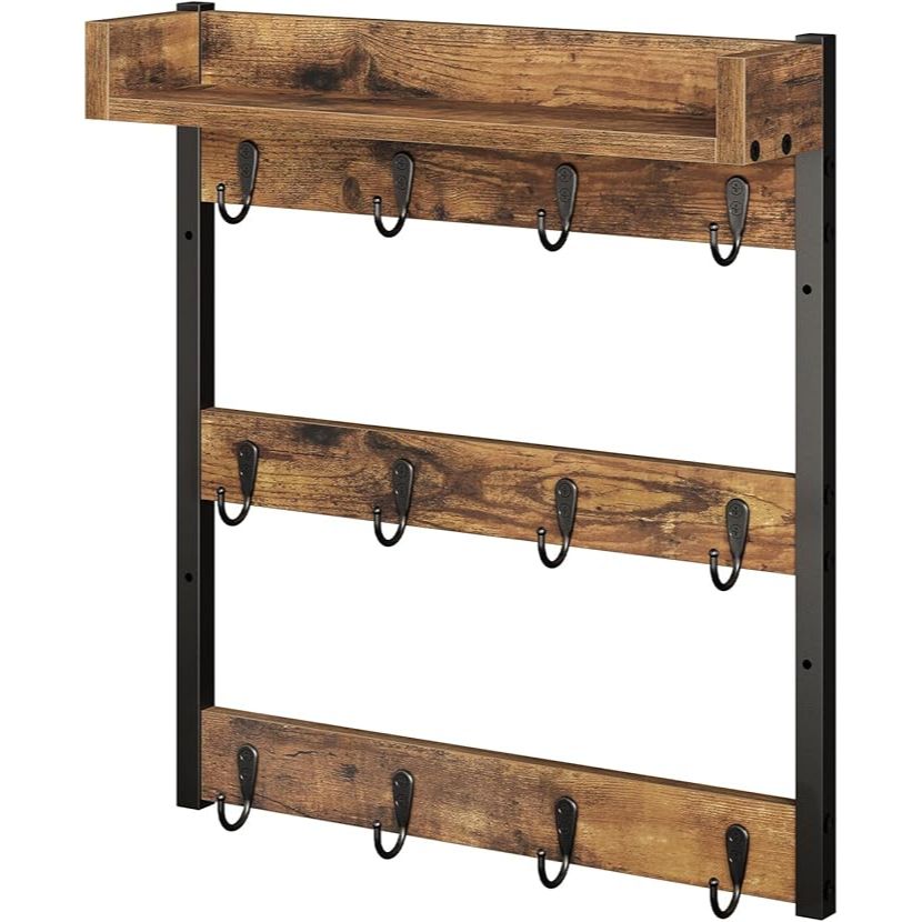 Can hang 12 cups with top rack 3-tier Mug Holder Rack