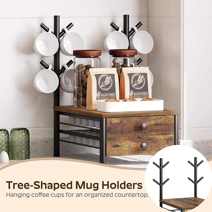 Double-layer storage Mug Holder Rack