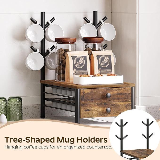 Double-layer storage Mug Holder Rack