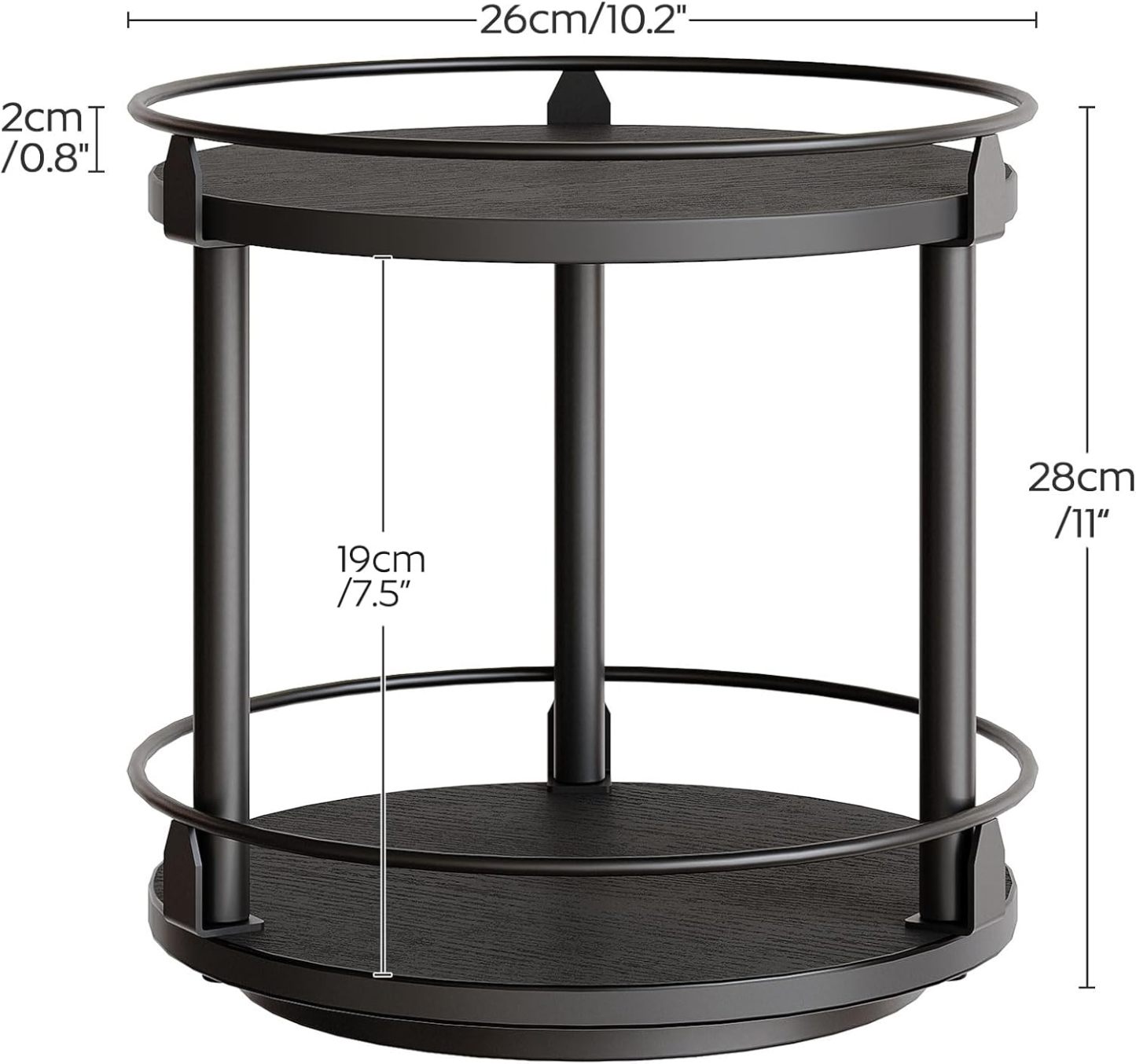 Double-layer spice turntable storage rack