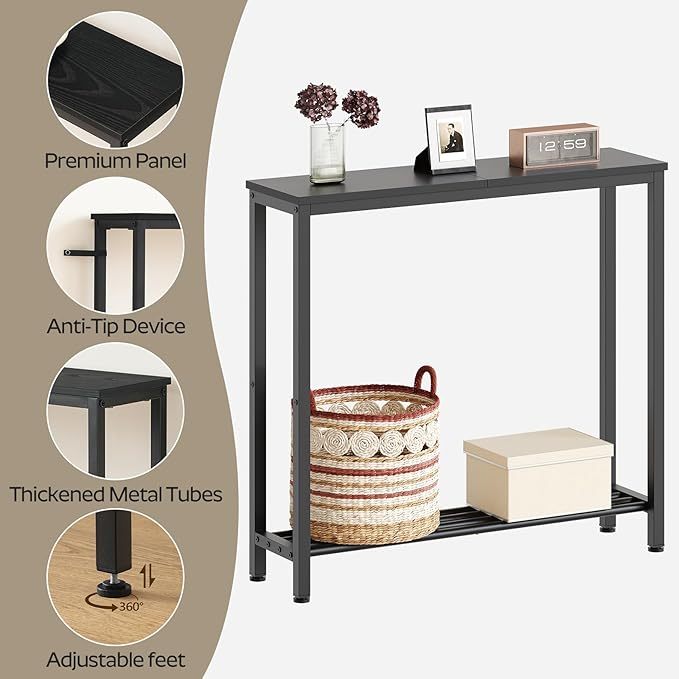 2-Tier Narrow Console Table