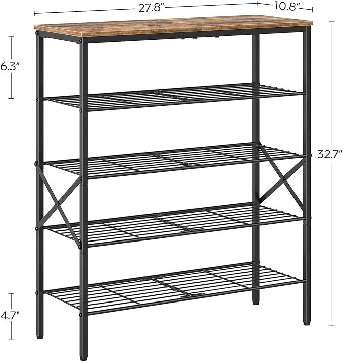 5-layer metal storage shoe rack