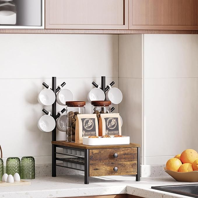 Double-layer storage Mug Holder Rack