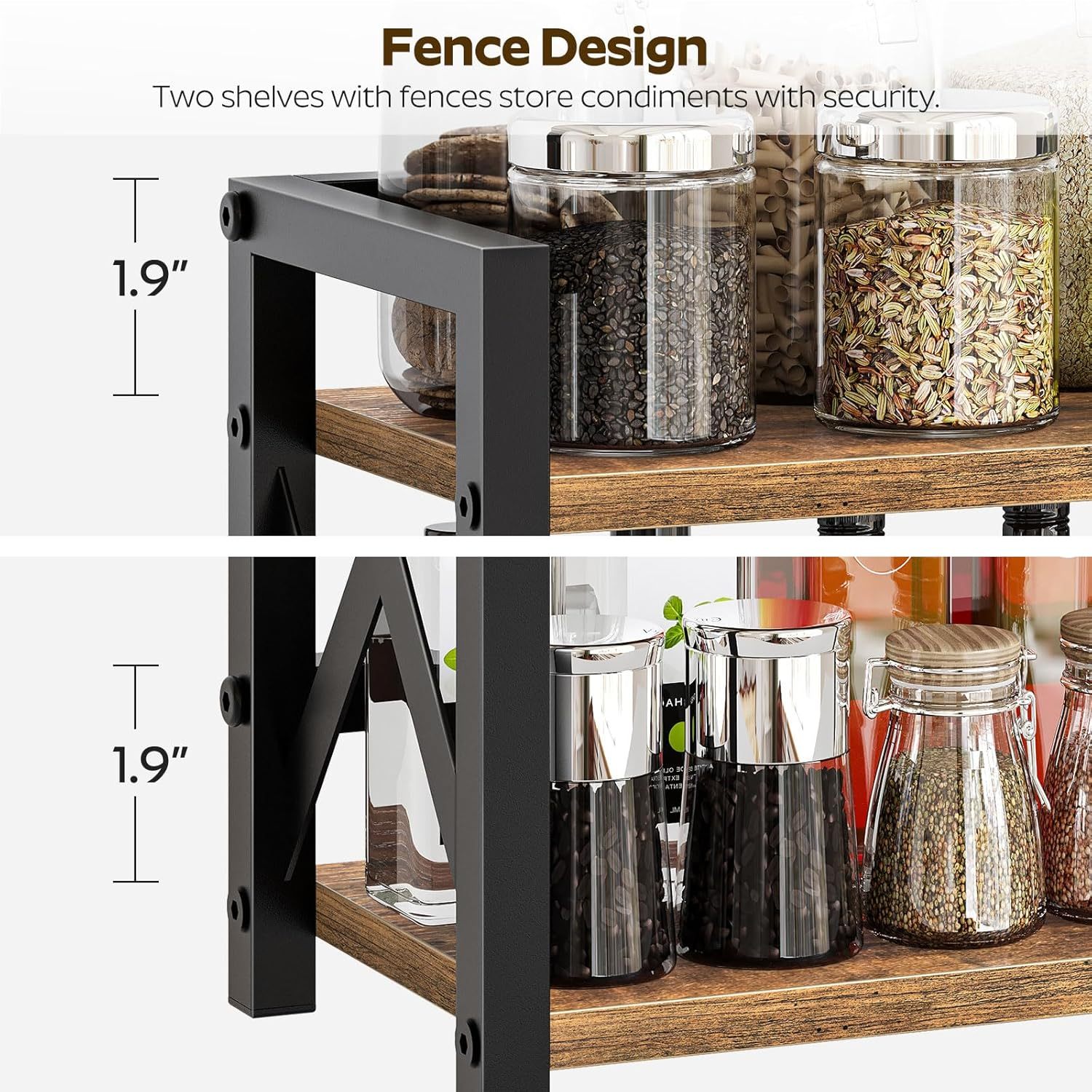 Double-layer counter spice rack