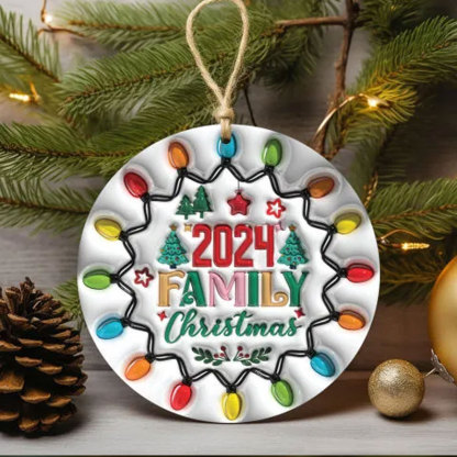 Besties Christmas Round Ornament
