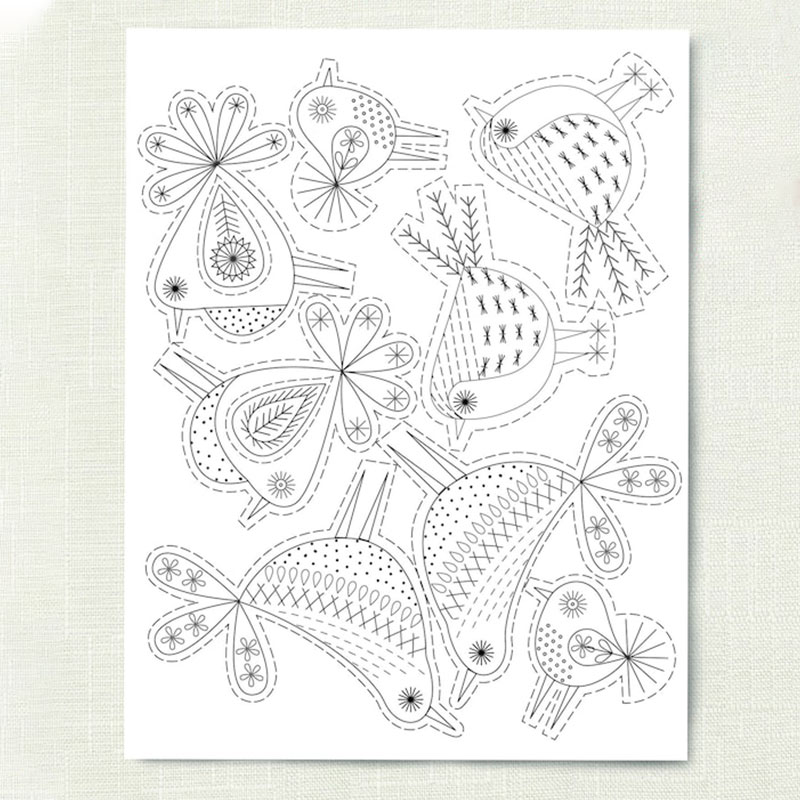 Water soluble embroidery transfers