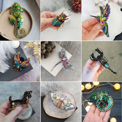 DIY Beaded Brooch Kit