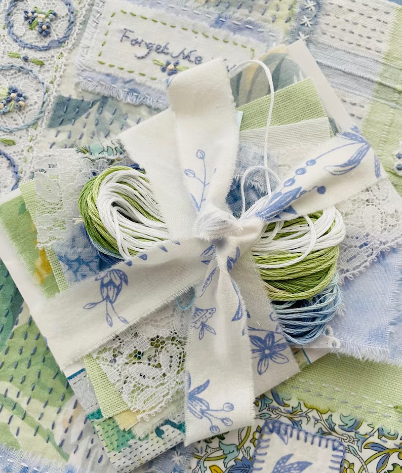 Forget Me Not Slow Stitch & Embroidery Kit