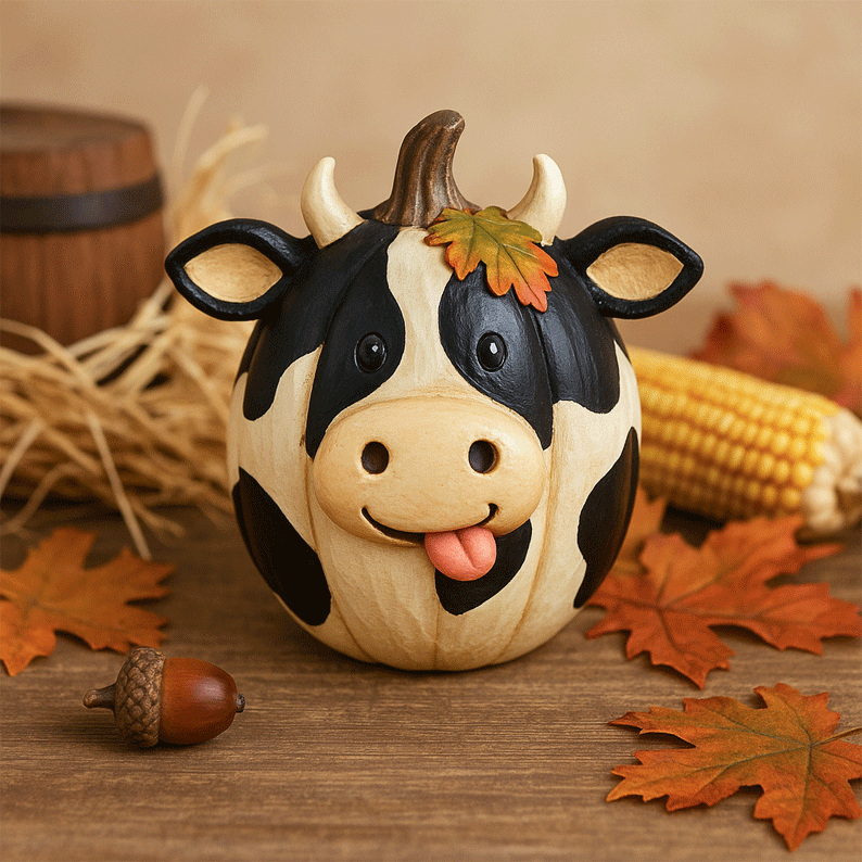 Farm Animal Pumpkin Figurines
