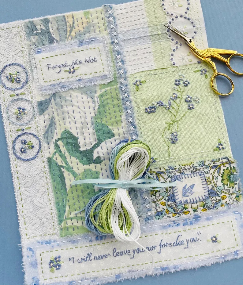 Forget Me Not Slow Stitch & Embroidery Kit