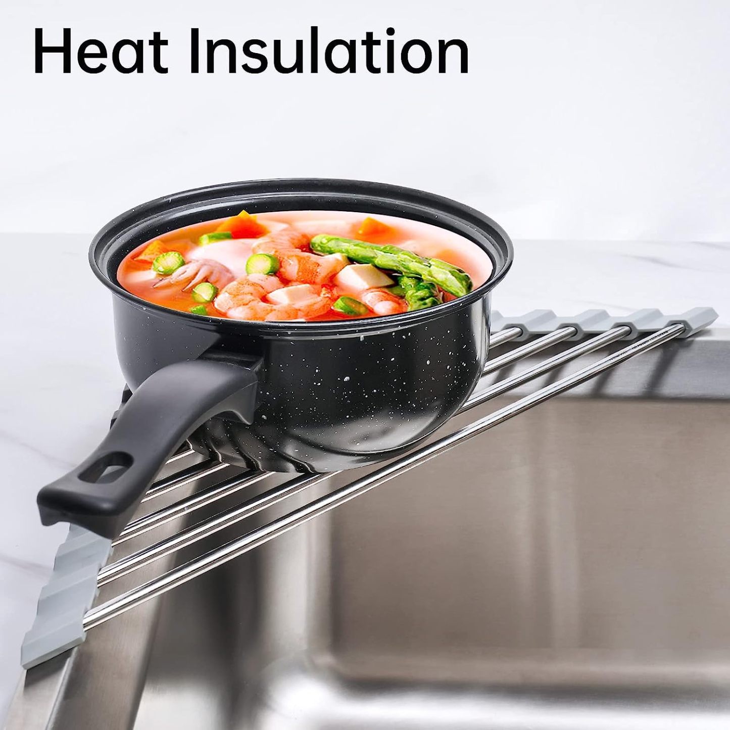 Triangle Roll-Up Sink Drainer