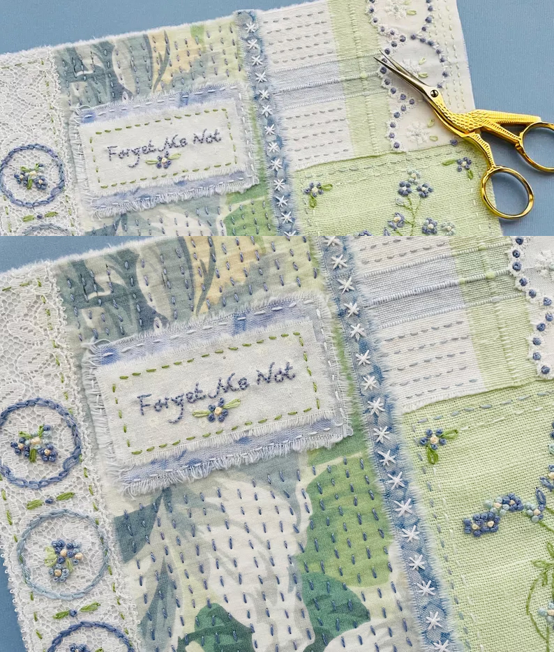 Forget Me Not Slow Stitch & Embroidery Kit