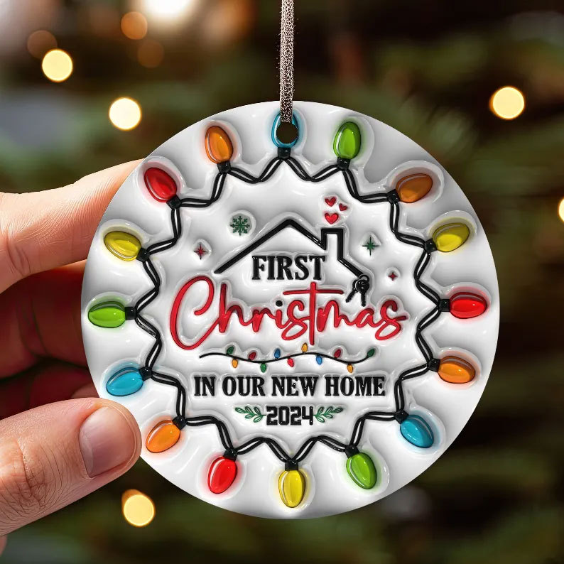 Besties Christmas Round Ornament