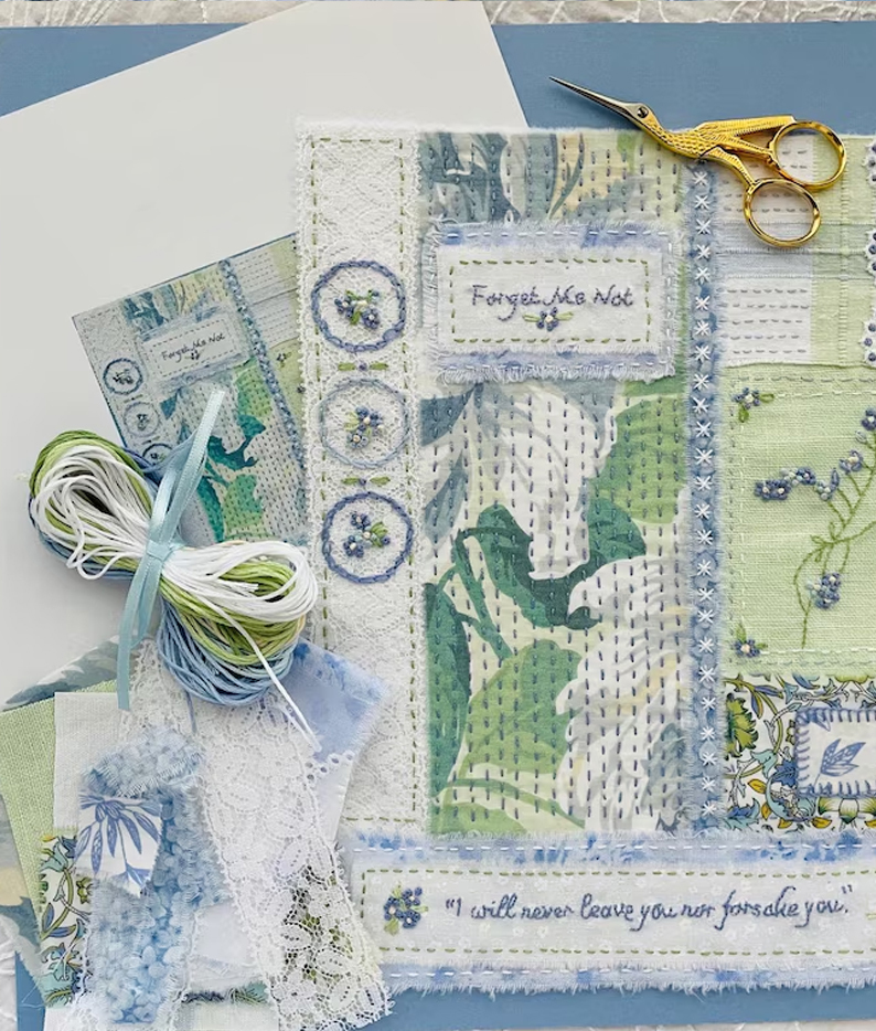 Forget Me Not Slow Stitch & Embroidery Kit