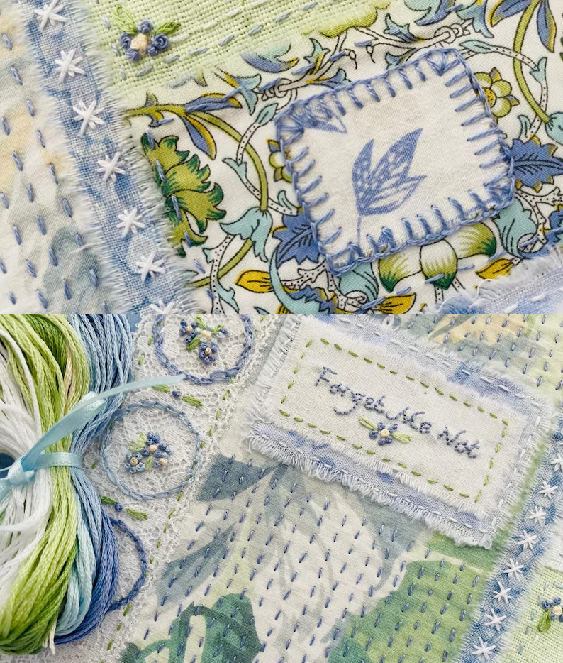 Forget Me Not Slow Stitch & Embroidery Kit
