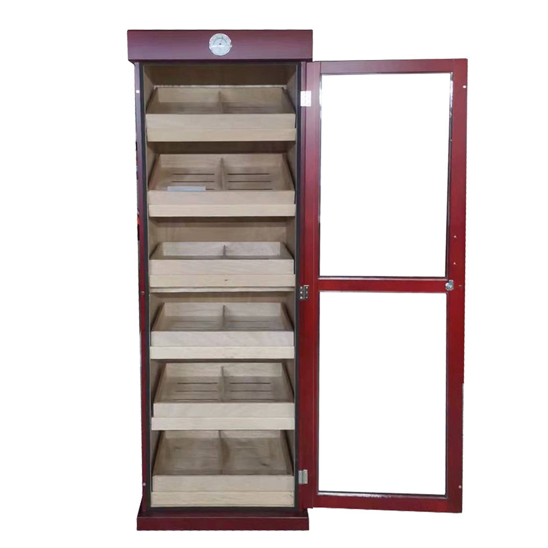 Red Spanish Cedar Single-Door Cigar Cabinet