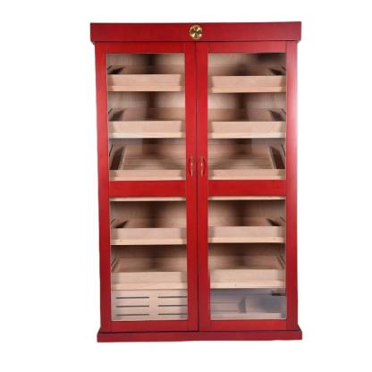 Red Spanish Cedar Double-Door Cigar Cabinet