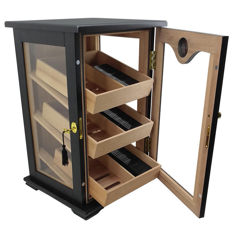 Mini Black Cigar Cabinet