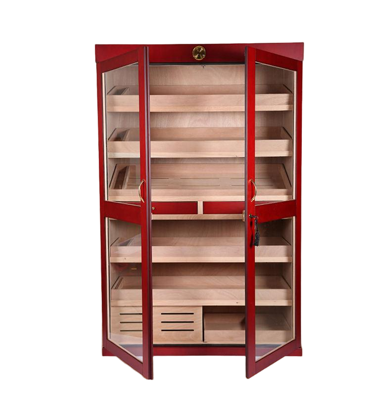 Red Spanish Cedar Double-Door Cigar Cabinet