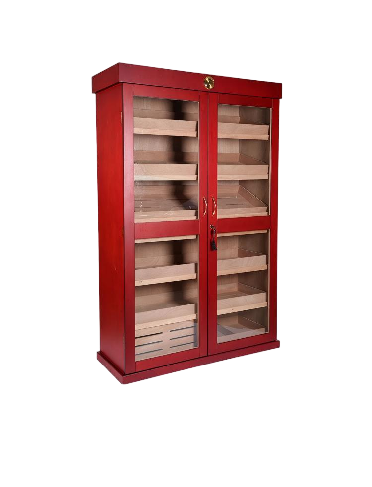 Red Spanish Cedar Double-Door Cigar Cabinet