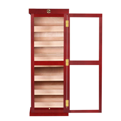 Red Spanish Cedar Single-Door Cigar Cabinet