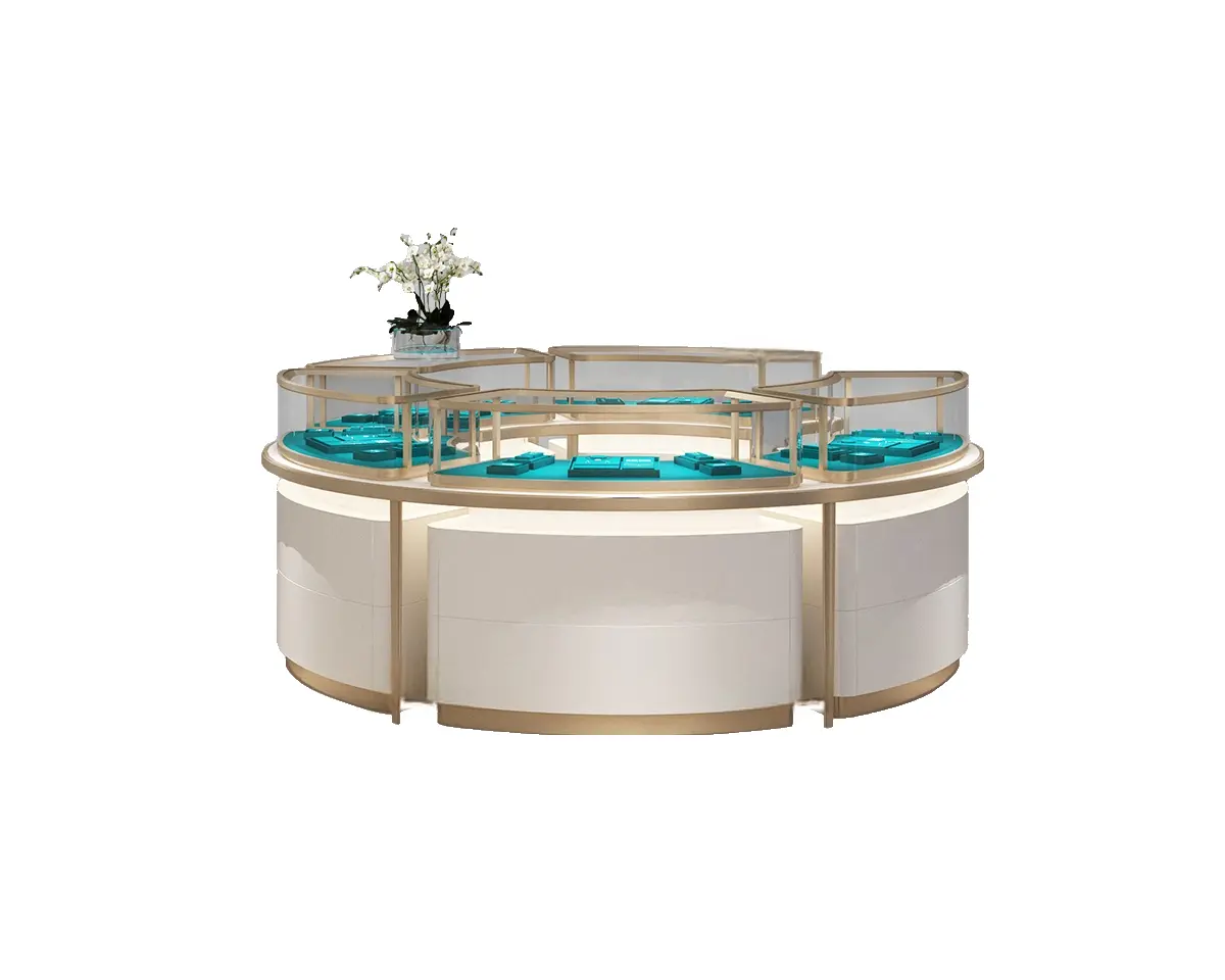 Custom Luxury Jewelry Island Showcase
