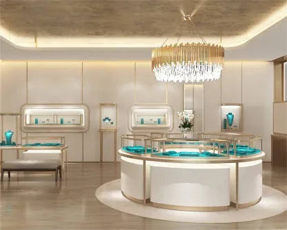 Custom Luxury Jewelry Island Showcase