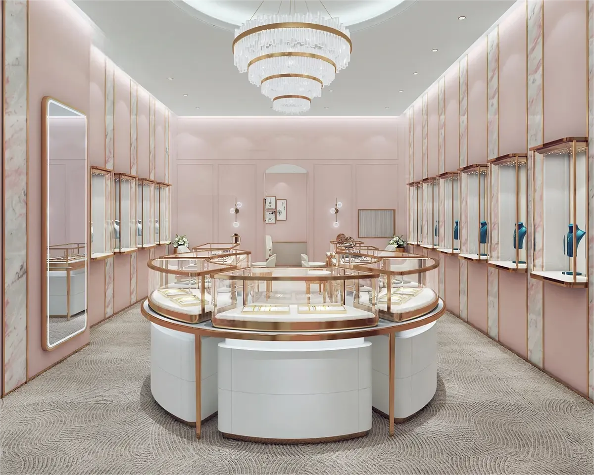 Custom Luxury Jewelry Island Showcase