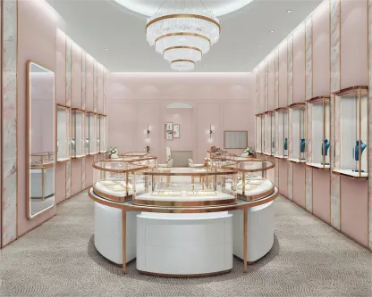 Custom Luxury Jewelry Island Showcase