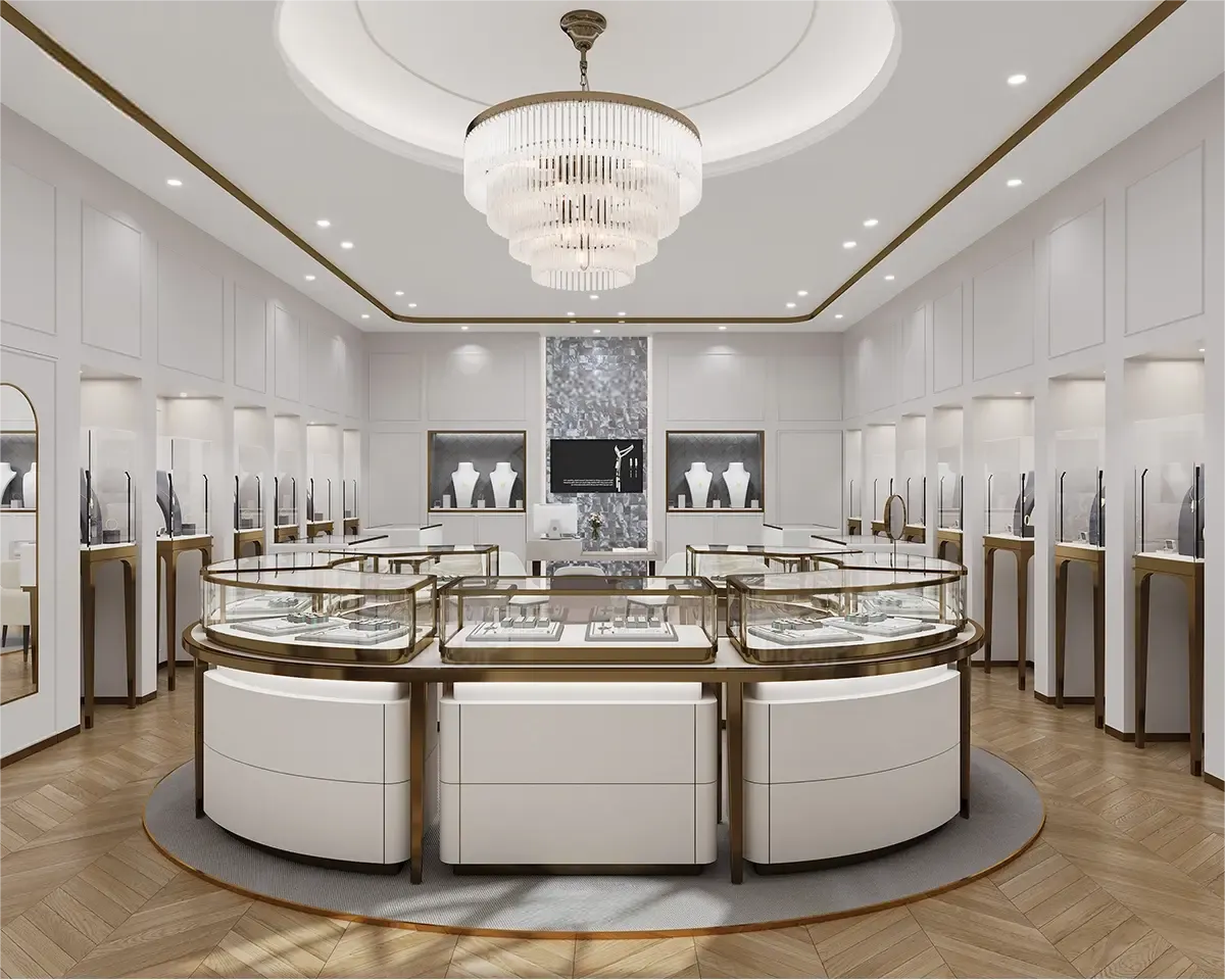 Custom Luxury Jewelry Island Showcase