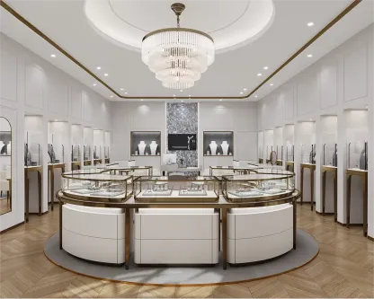 Custom Luxury Jewelry Island Showcase