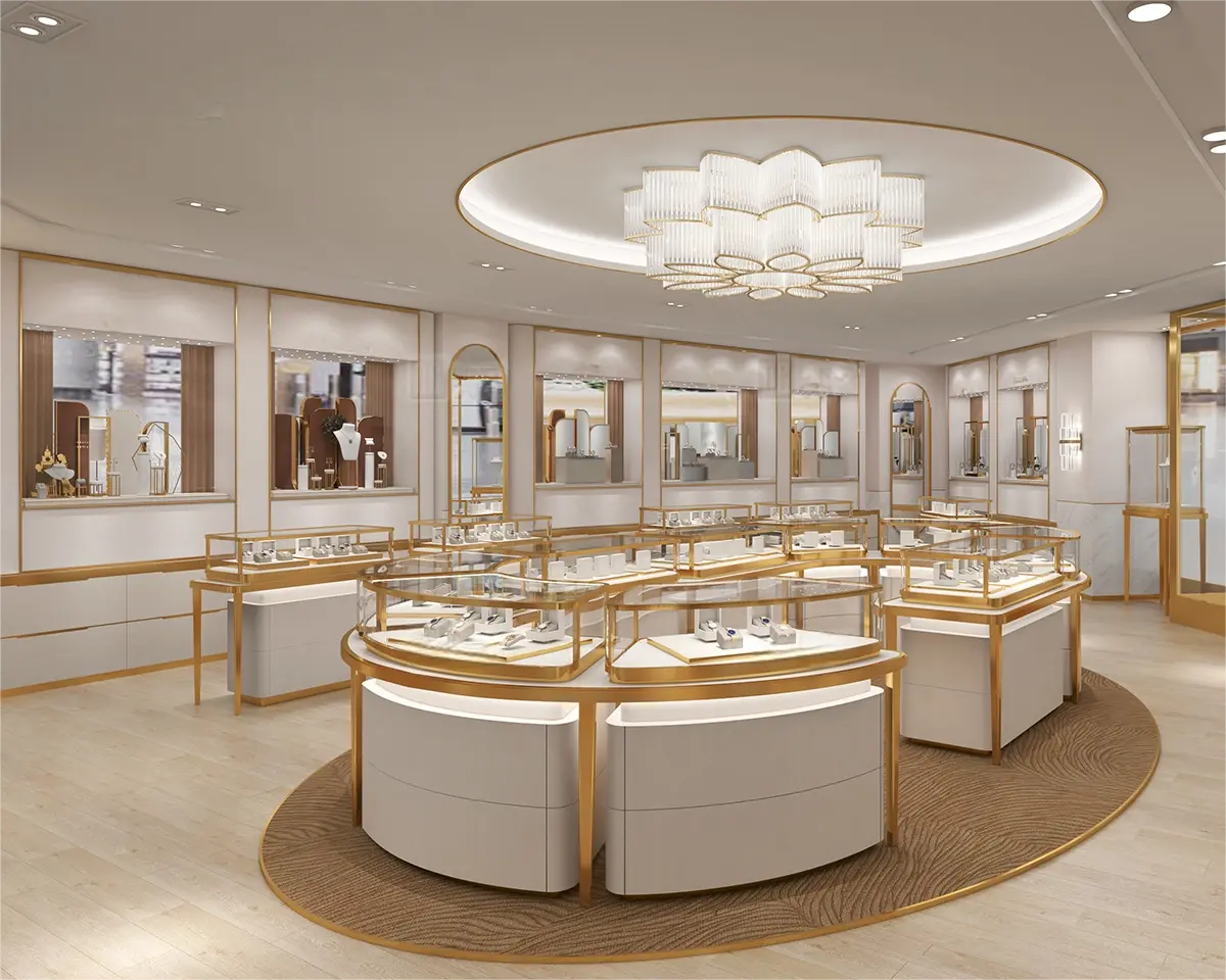 Custom Luxury Jewelry Island Showcase