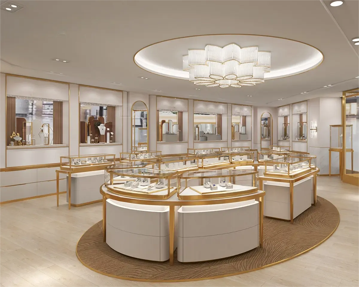 Custom Luxury Jewelry Island Showcase