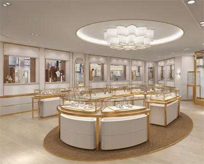 Custom Luxury Jewelry Island Showcase